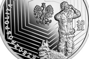 30. rocznica powołania Straży Granicznej, 10 zł, detal awersu
