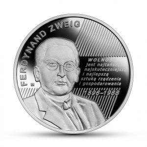 Wielcy polscy ekonomiści - Ferdynand Zweig; rewers monety
