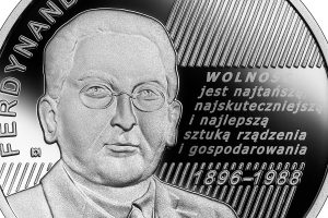 Wielcy polscy ekonomiści – Ferdynand Zweig, 10 zł, detal rewersu