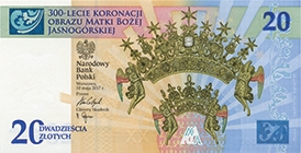 300th Anniversary of the Coronation of the Image of Our Lady of Częstochowa - obverse design