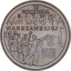 Moneta CuNi; rewers – 75. rocznica Bitwy Warszawskiej
