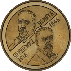 Moneta Nordic Gold; rewers - Henryk Sienkiewicz (1846-1916)