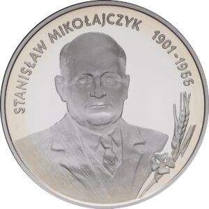 Moneta srebrna; rewers - Stanisław Mikołajczyk (1901 - 1966)