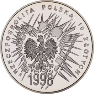 Srebrna moneta okolicznościowa; awers – 80. Rocznica Odzyskania Niepodległości
