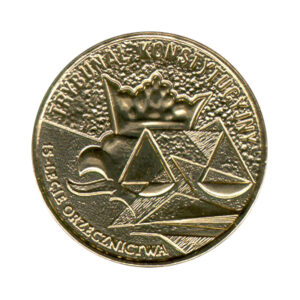 Moneta Nordic Gold; rewers – 15-lecie orzecznictwa Trybunału Konstytucyjnego (1986-2001)