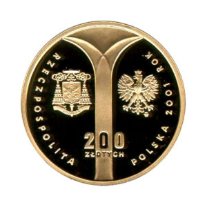 Złota moneta kolekcjonerska; awers – 100. rocznica urodzin Księdza Kardynała Stefana Wyszyńskiego
