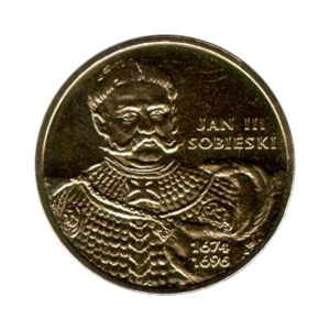 Moneta Nordic Gold; rewers – Poczet królów i książąt polskich: Jan III Sobieski (1674-1696)