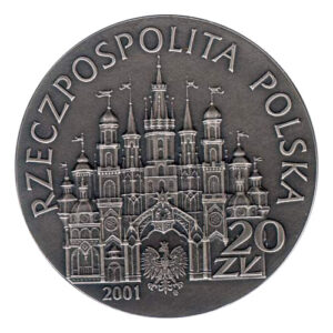 Srebrna moneta okolicznościowa; awers – Polski rok obrzędowy: Kolędnicy