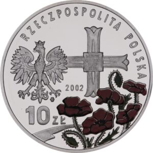 Srebrna moneta okolicznościowa; awers – Generał broni Władysław Anders (1892-1970)