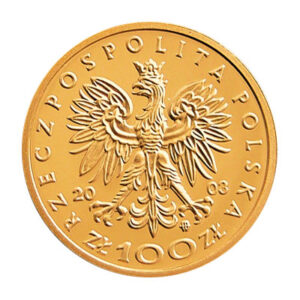 Złota moneta kolekcjonerska; awers – Poczet królów i książąt polskich: Stanisław Leszczyński (1704-1709; 1733-1736)