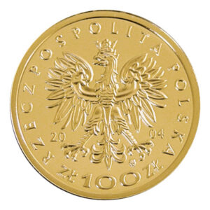Złota moneta kolekcjonerska; awers – Poczet królów i książąt polskich: Przemysł II (1295-1296)