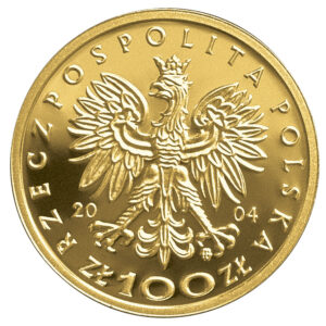 Złota moneta kolekcjonerska; awers – Poczet królów i książąt polskich: Zygmunt I Stary (1506-1548)