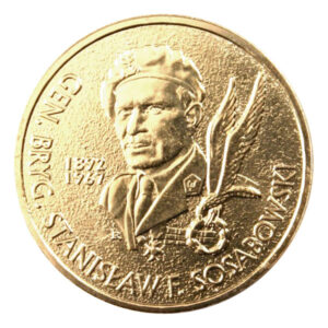 Moneta Nordic Gold; rewers – Generał brygady Stanisław F. Sosabowski (1892-1967)