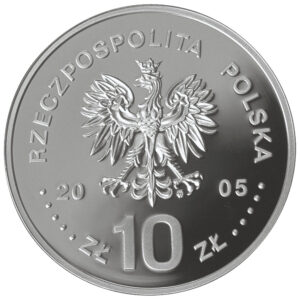 Srebrna moneta okolicznościowa; awers – Poczet królów i książąt polskich: Stanisław August Poniatowski (1764-1795)