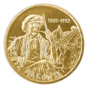 Moneta Nordic Gold; rewers – Polscy malarze XIX/XX: Tadeusz Makowski (1882-1932)