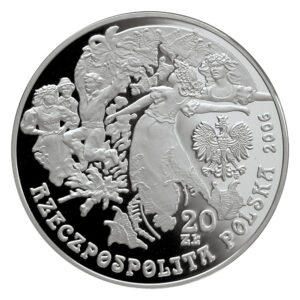 Srebrna moneta okolicznościowa; awers – Polski Rok Obrzędowy: Noc świętojańska