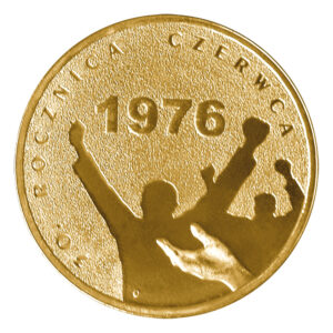 Moneta Nordic Gold; rewers – 30. rocznica Czerwca ‘76