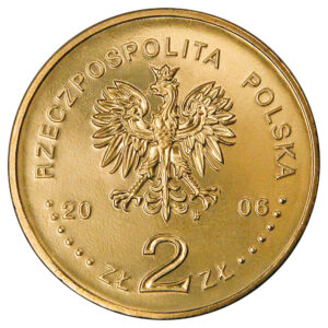 Moneta Nordic Gold; awers – Historia Jazdy Polskiej: Jeździec piastowski
