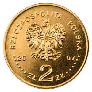 Moneta Nordic Gold; awers – Zabytki kultury materialnej w Polsce: Miasto średniowieczne w Toruniu