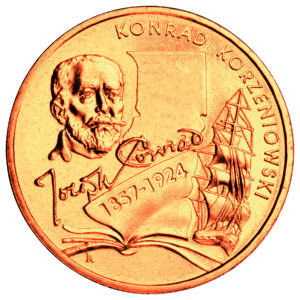 Moneta Nordic Gold; rewers – Konrad Korzeniowski/Joseph Conrad (1857-1924)