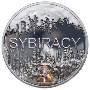Srebrna moneta okolicznościowa; rewers – Sybiracy