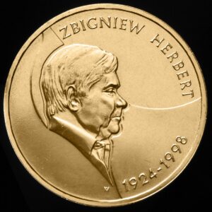 Moneta Nordic Gold; rewers – Zbigniew Herbert (1924-1998)
