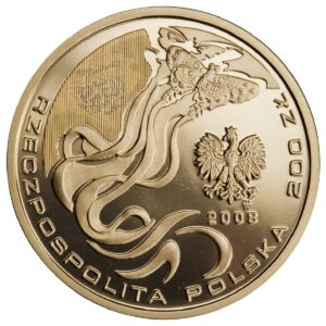 Złota moneta kolekcjonerska; awers – Igrzyska XXIX Olimpiady – Pekin 2008