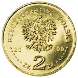Moneta Nordic Gold; awers – Historia Jazdy Polskiej: Husarz XVII wiek