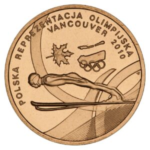 Moneta Nordic Gold; rewers – Polska Reprezentacja Olimpijska Vancouver 2010