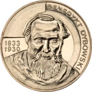 Moneta Nordic Gold; rewers – Polscy podróżnicy i badacze – Benedykt Dybowski