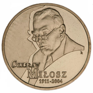 Moneta Nordic Gold; rewers – Czesław Miłosz (1911 - 2004)