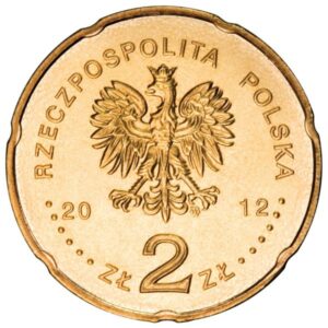 Moneta Nordic Gold; awers – 50-lecie Programu 3 Polskiego Radia