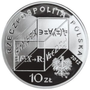 Srebrna moneta okolicznościowa; awers – Stefan Banach