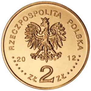 Moneta Nordic Gold; awers – Polskie okręty: Okręt podwodny „Orzeł”