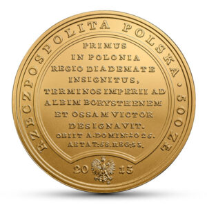 Moneta złota Skarby Stanisława Augusta; awers – Bolesław Chrobry