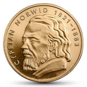 Moneta Nordic Gold; rewers – Cyprian Norwid