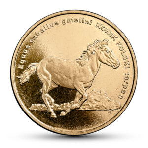 Moneta Nordic Gold; rewers – Zwierzęta Świata – konik polski