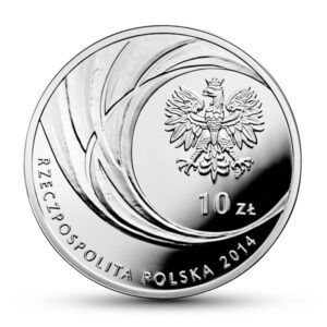 Srebrna moneta okolicznościowa; awers – Kanonizacja Jana Pawła II – 27 IV 2014