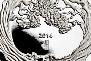 Detal srebrnej monety okolicznościowej – 600 lat stosunków dyplomatycznych polsko-tureckich