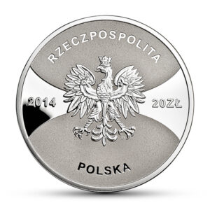 Srebrna moneta okolicznościowa; awers – Patrioci 1944 Obywatele 2014