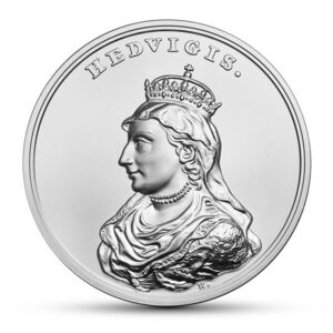 Moneta srebrna Skarby Stanisława Augusta; rewers – Jadwiga