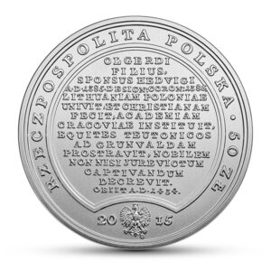 Moneta srebrna Skarby Stanisława Augusta; awers – Władysław Jagiełło