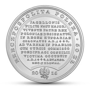Moneta srebrna Skarby Stanisława Augusta; awers – Skarby Stanisława Augusta – Władysław Warneńczyk