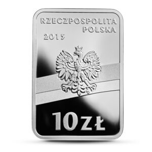 Srebrna moneta okolicznościowa; awers – Stulecie odzyskania przez Polskę niepodległości – Józef Piłsudski