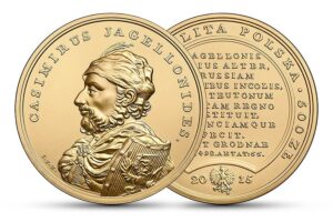 Moneta złota Skarby Stanisława Augusta; awers i rewers – Skarby Stanisława Augusta – Kazimierz Jagiellończyk