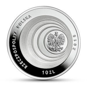 Srebrna moneta okolicznościowa; awers – 200-lecie Szkoły Głównej Gospodarstwa Wiejskiego w Warszawie