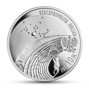 Srebrna moneta okolicznościowa; awers – Polska Reprezentacja Olimpijska Rio de Janeiro 2016