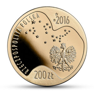 Złota moneta kolekcjonerska; awers – Polska Reprezentacja Olimpijska Rio de Janeiro 2016