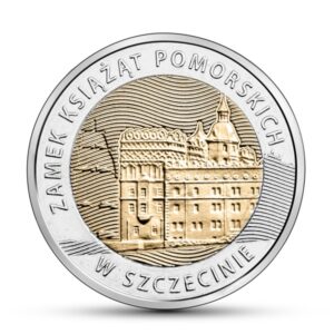 Moneta w standardzie obiegowym; rewers - Odkryj Polskę – Zamek Książąt Pomorskich w Szczecinie