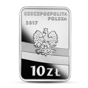 Srebrna moneta okolicznościowa; awers – Stulecie odzyskania przez Polskę niepodległości – Roman Dmowski
